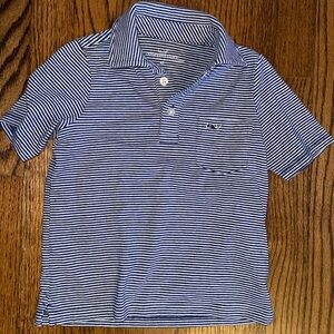 Vineyard Vines Blue Striped Kids Polo Shirt